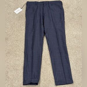 NWT Paul Smith Navy Checkered Dress Pants